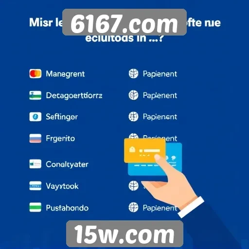 Métodos de pagamento aceitos em 6167.com